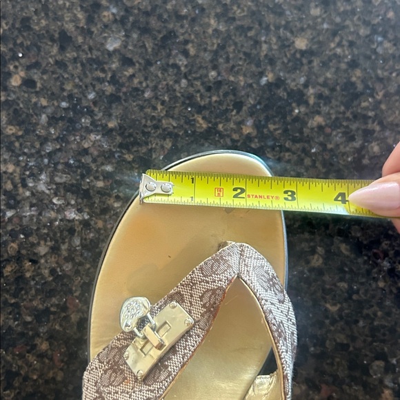 GUESS Gold and Tan Wedge Sandals - Picture 7 of 7